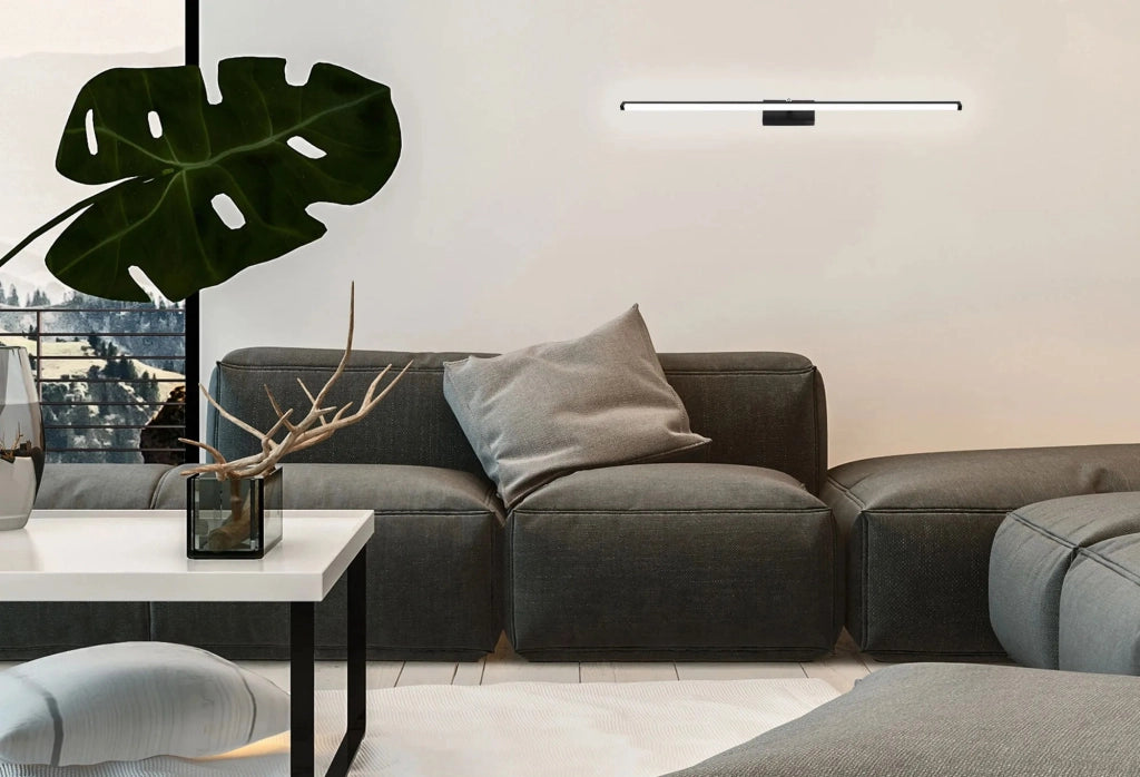 Lampada Da Parete Da Bagno Led Sopra Specchio 12w 50cm APP373-1W Nero