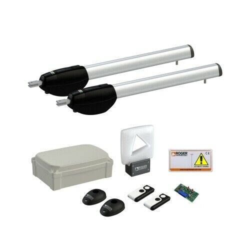 KIT ATTUATORE BRUSHLESS PER CANCELLI BATTENTI ROGER KIT BE20/410 AUTOMAZIONE