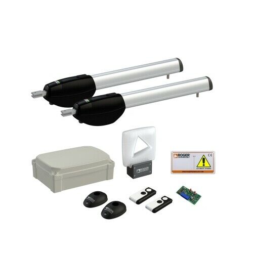 KIT ATTUATORE BRUSHLESS HIGH SPEED CANCELLI BATTENTE 2,5M ROGER KIT BE20/212/HS