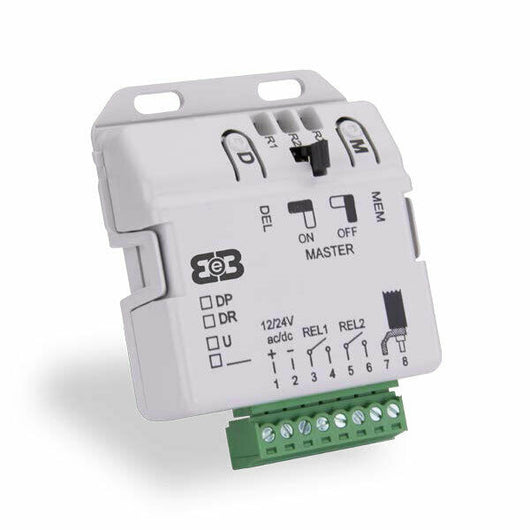 RICEVITORE ROLLING CODE 240 UTENTI + INNESTO 2CH B&B DR F03-BB-RX2-433-DR240J