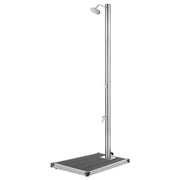 Doccia da giardino con base 220 cm acciaio inox grigio 02_0042039