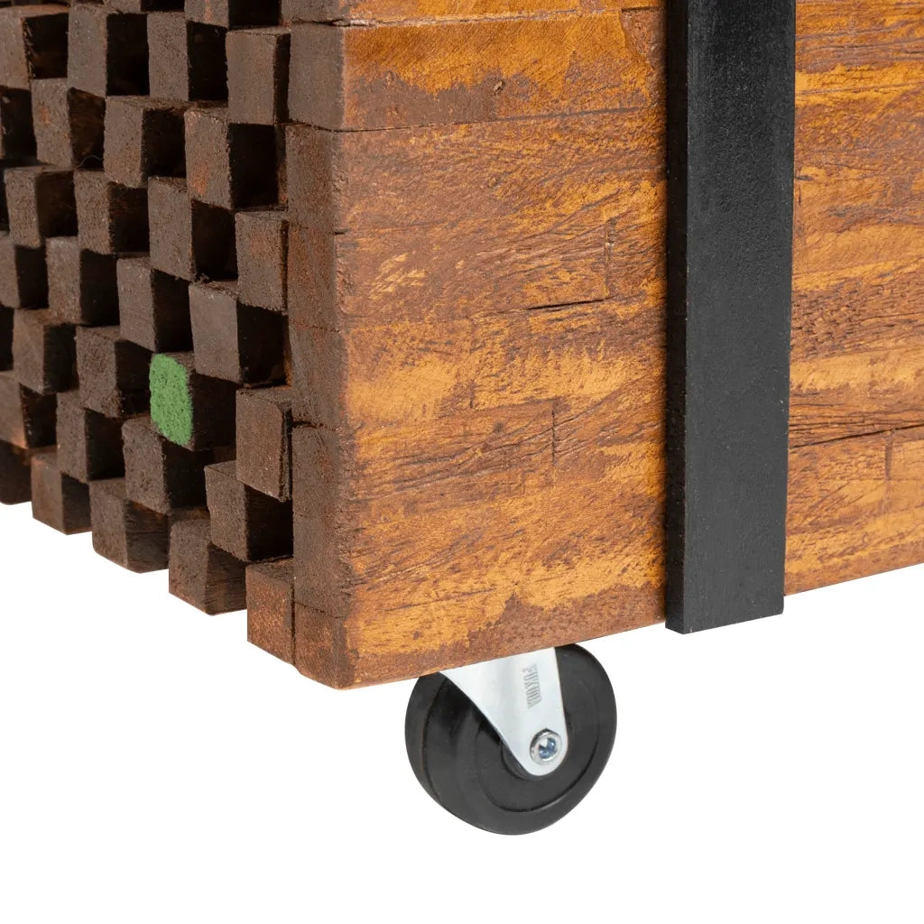 Tavolino Laterale in Legno di Teak 60x60x38 cm 244515