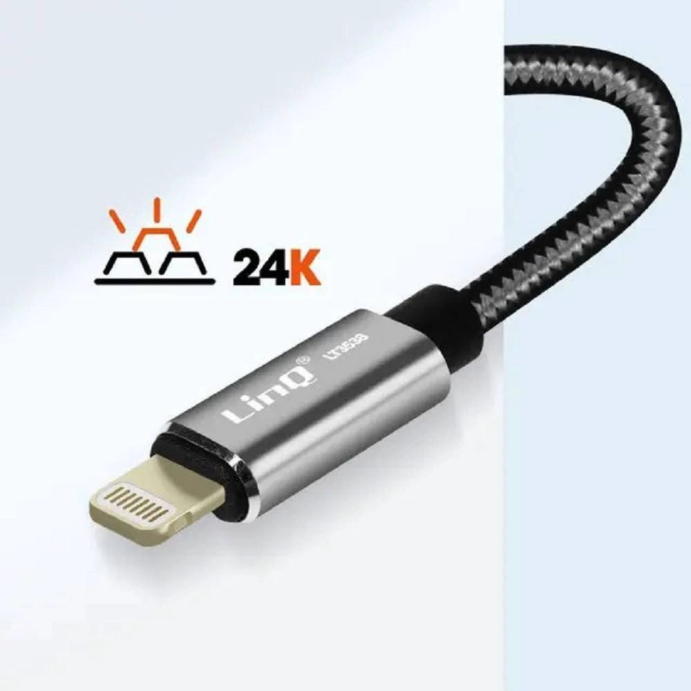 Trade Shop - Cavo Adattatore Audio Da Lightning Maschio A 2 Jack 3,5mm Femmina Cuffie Microfono Lt3538 -