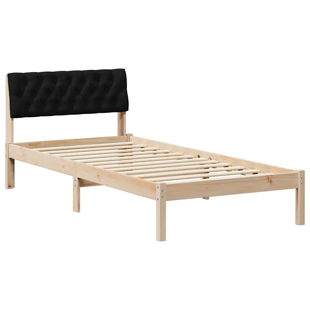 Struttura del Letto con testiera Marrone e nero 90 x 200 cm