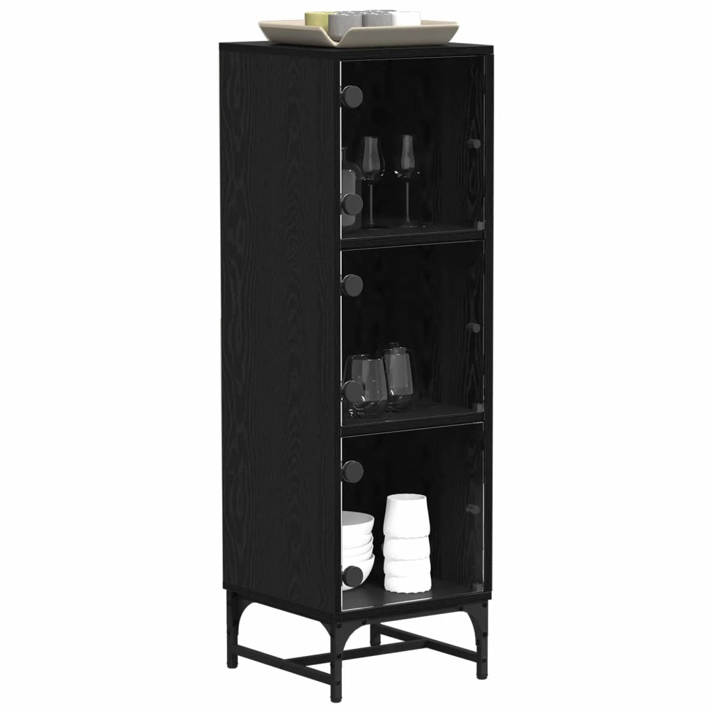Credenza Rovere Nero 35 x 37 x 117 cm 883539