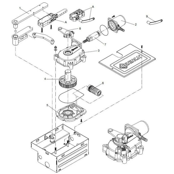 ALBERO MOTORE BENINCA' 9686572 RICAMBIO ORIGINALE AUTOMAZIONE AUTOMATISMI NUOVO