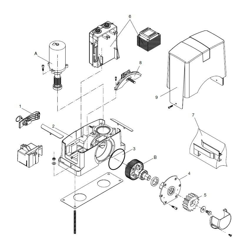 MOTORE BENINCA' 9686416 RICAMBIO ORIGINALE AUTOMAZIONE AUTOMATISMI GARANZIA
