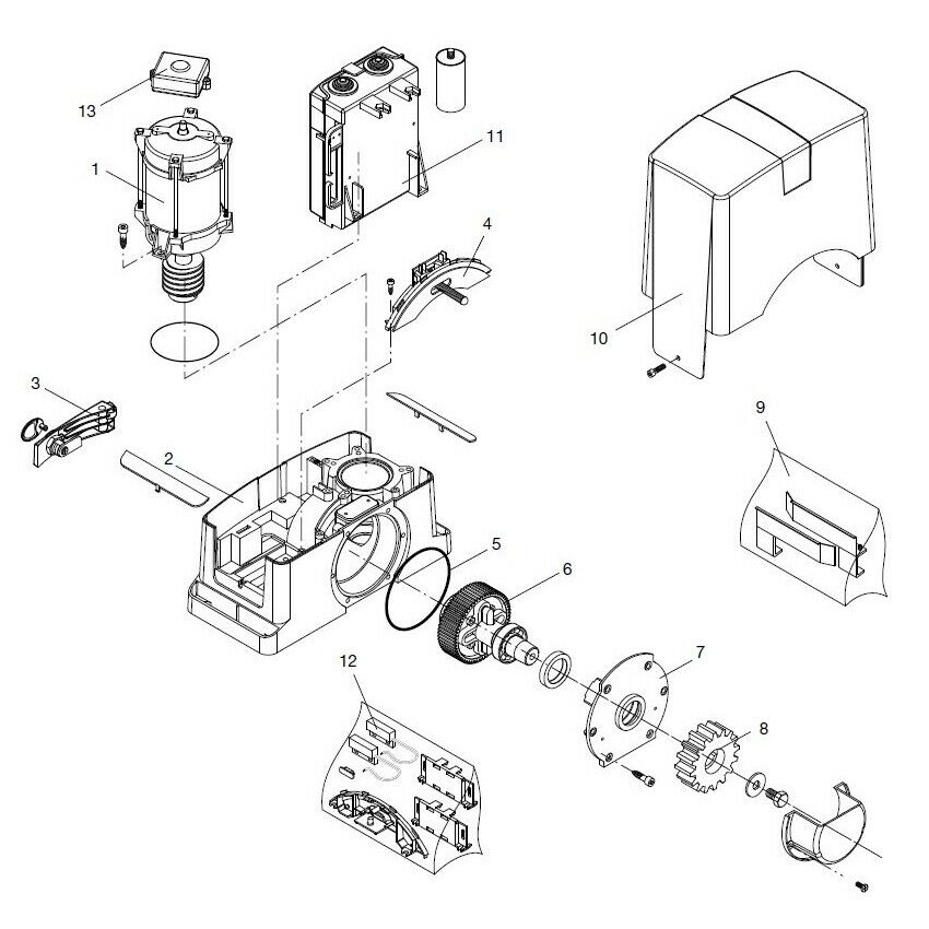 CARTER MOTORE BENINCA' 9686770 RICAMBIO ORIGINALE AUTOMAZIONE AUTOMATISMI NUOVO