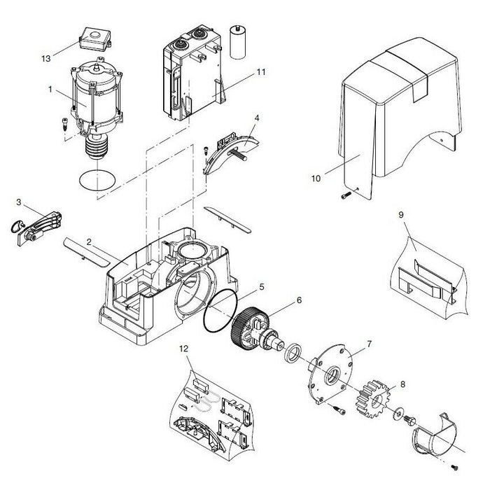 CARTER MOTORE BENINCA' 9686770 RICAMBIO ORIGINALE AUTOMAZIONE AUTOMATISMI NUOVO