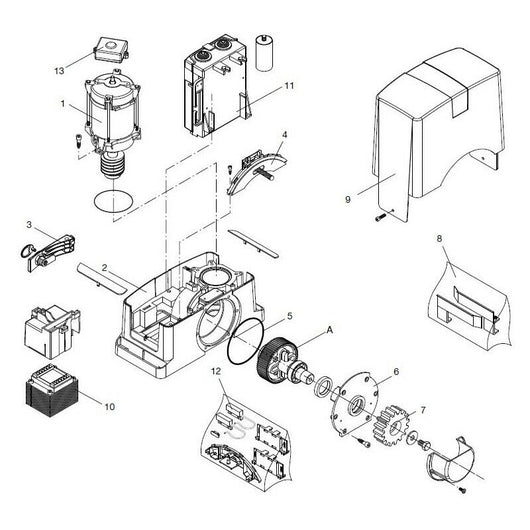 MOTORE BENINCA' 9686510 RICAMBIO ORIGINALE AUTOMAZIONE AUTOMATISMI GARANZIA