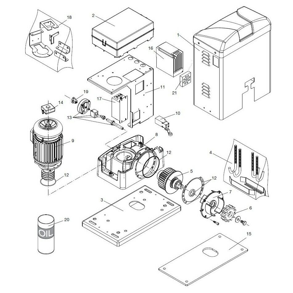 MOTORE BENINCA' 9688096 RICAMBIO ORIGINALE AUTOMAZIONE AUTOMATISMI GARANZIA