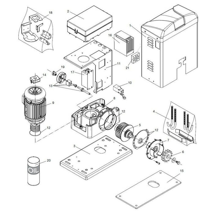 MOTORE BENINCA' 9688096 RICAMBIO ORIGINALE AUTOMAZIONE AUTOMATISMI GARANZIA