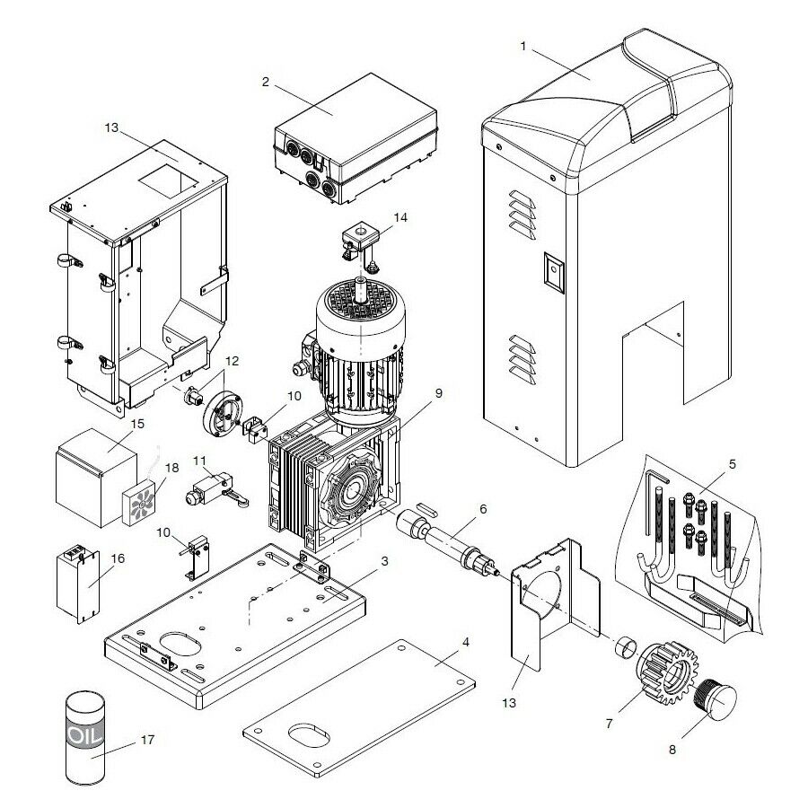 OLIO 5 LITRI BENINCA' 9688110 RICAMBIO ORIGINALE AUTOMAZIONE AUTOMATISMI NUOVO