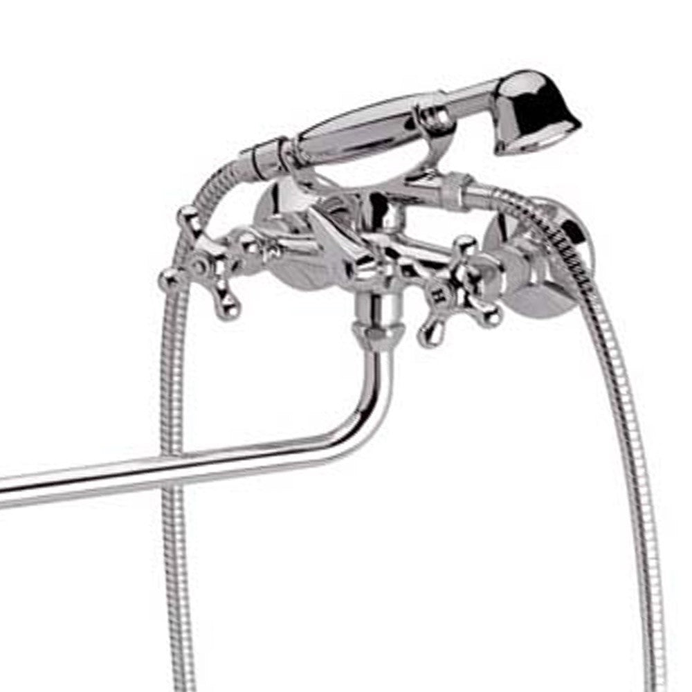 Rubinetto vasca esterno con doccia duplex e canna lunga girevole - serie liberty