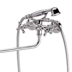 Rubinetto vasca esterno con doccia duplex e canna lunga girevole - serie liberty