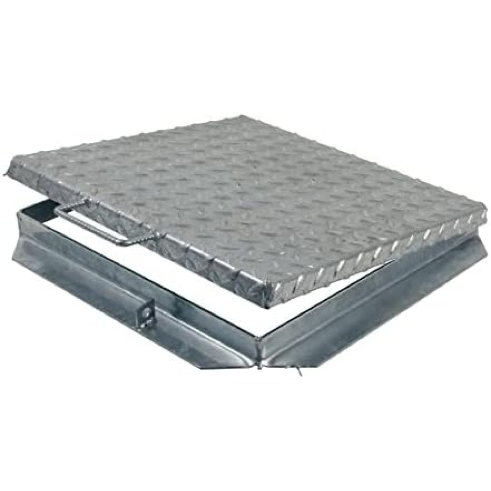 Chiusino zincato per cisterna con cerniera e telaio (cm 30x30)