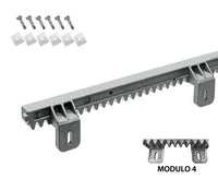 CREMAGLIERA GRIGIO IN NYLON MODULO 4 PER CANCELLI SCORREVOLI MOTORE AUTOMAZIONE