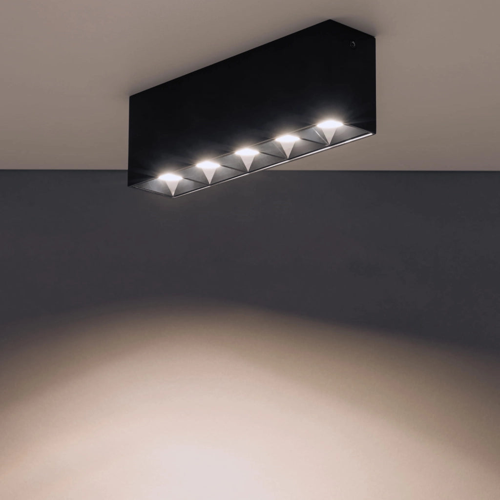 Plafoniera a barra LED nera Nowodvorski MIDI S 5x 4000K