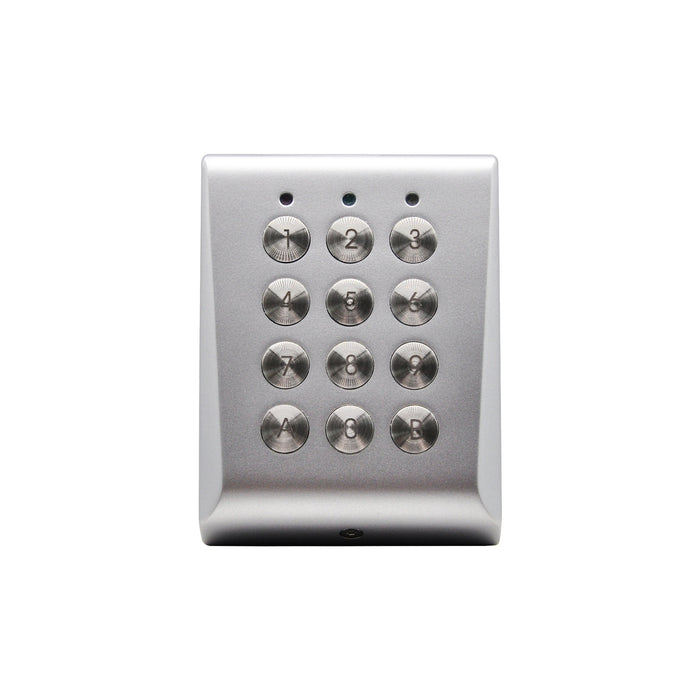 TASTIERA METALLICA ANTIVANDALICA STAND ALONE 2 RELÈ 99 CODICI 12/24V VDS VKP99