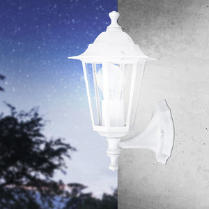 Applique Esterno Classica Laterna 5 Alluminio Bianco 1 Luce E27