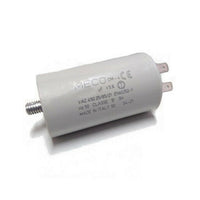 Condensatore 25 uF microfarad per motori elettrici serranda vite m8 faston 6,3