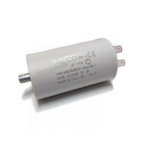 Condensatore 25 uF microfarad per motori elettrici serranda vite m8 faston 6,3