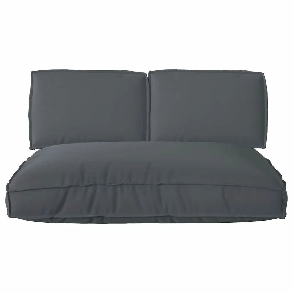 vidaXL Set di Cuscini per Pallet 3 pcs Antracite 120 x 80 x 12 cm