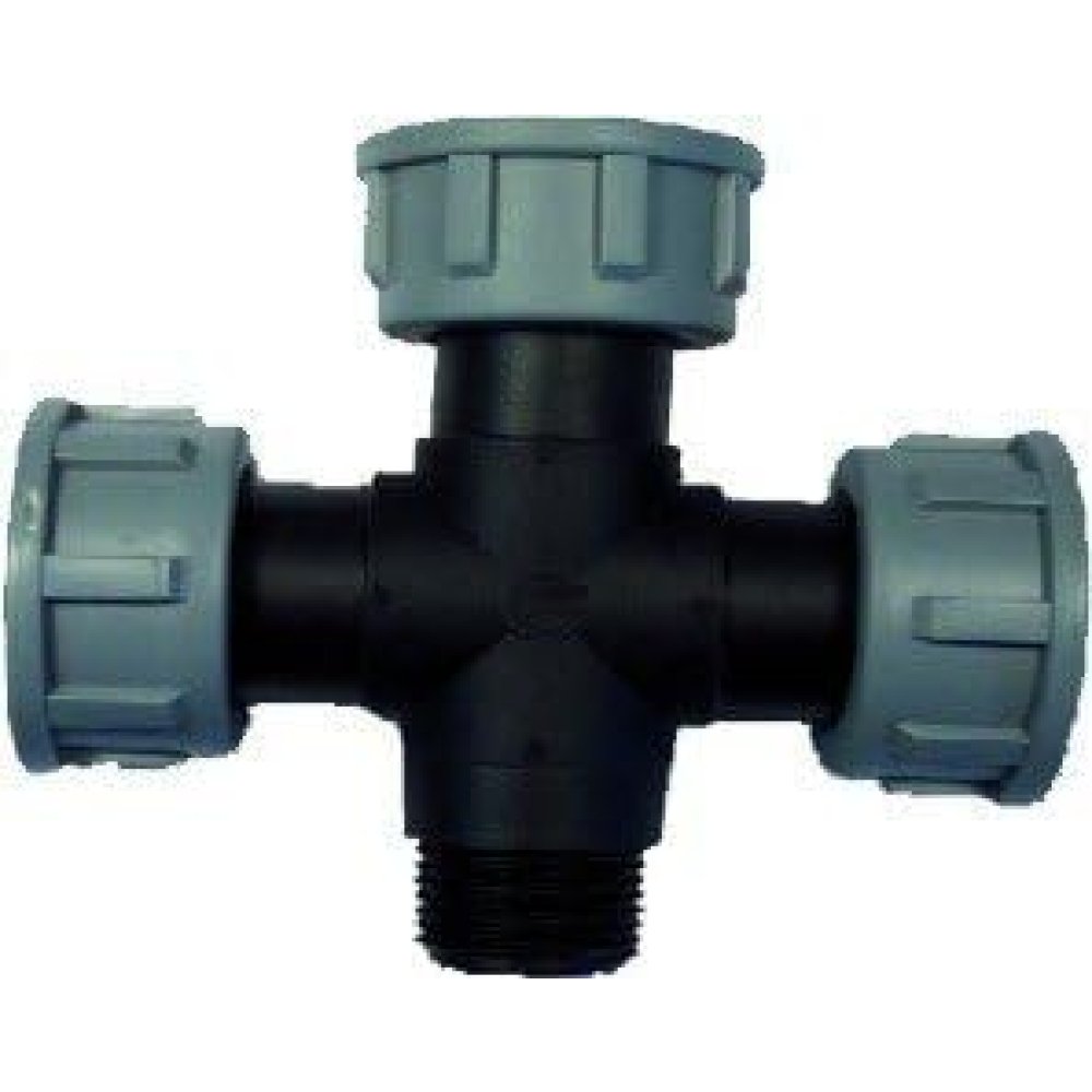 Fitting distributore di croce in polipropilene 1  x 1  ig-ig x 1