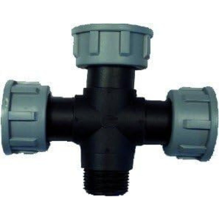 Fitting distributore di croce in polipropilene 1  x 1  ig-ig x 1