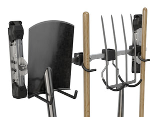 Appendi Attrezzi 74x15x30 cm Keter con 4 Ganci Capacità Totale 36 kg in Acciaio Grigio e Nero