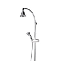 Rubinetto vasca/doccia con colonna saliscendi, doccetta liberty e soffione doccia a campanella - serie liberty