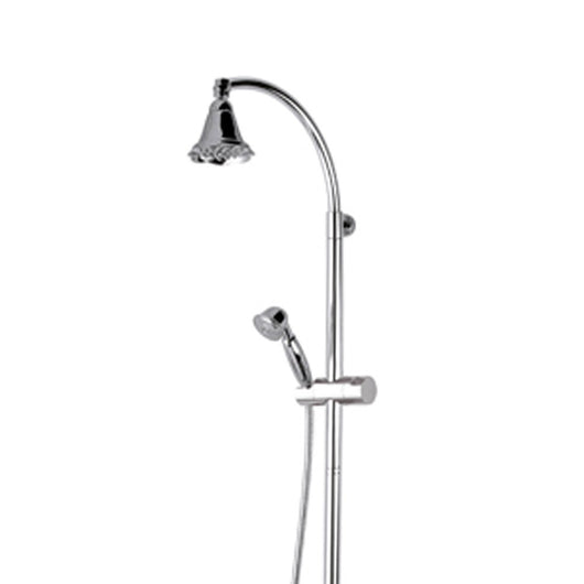 Rubinetto vasca/doccia con colonna saliscendi, doccetta liberty e soffione doccia a campanella - serie liberty