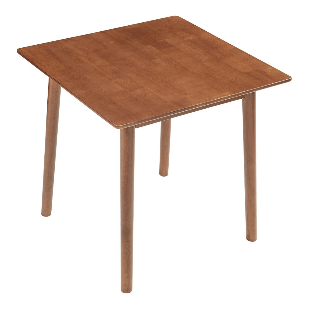 Tavolo da Pranzo Klijori Tavolo da Cucina in Legno di Hevea 75x75 cm Effetto Noce [en.casa]