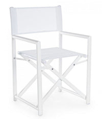 Set 2 Sedie Regista da Giardino 48x56x86h cm Taylor Bianco