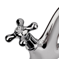 Rubinetto monoforo lavabo in stile retro con scarico click clack liberty