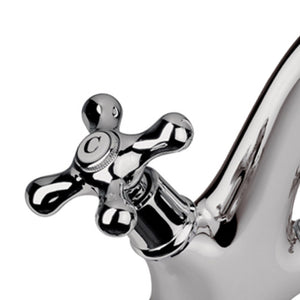 Rubinetto monoforo lavabo in stile retro con scarico click clack liberty