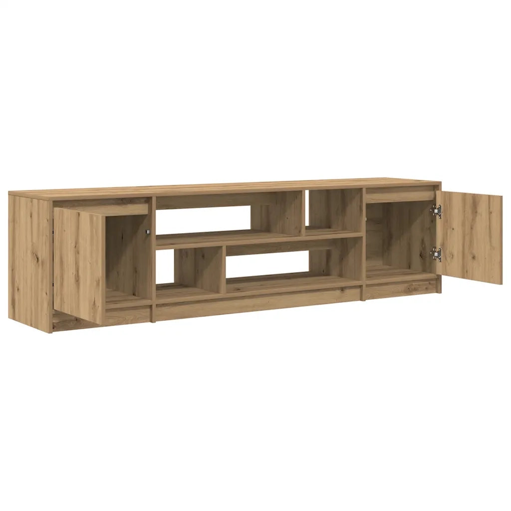 Mobile Porta TV-Credenza per TV Rovere Artigianale 188,5x41x50cm in Truciolato