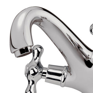 Rubinetto monoforo lavabo in stile retro con scarico click clack liberty