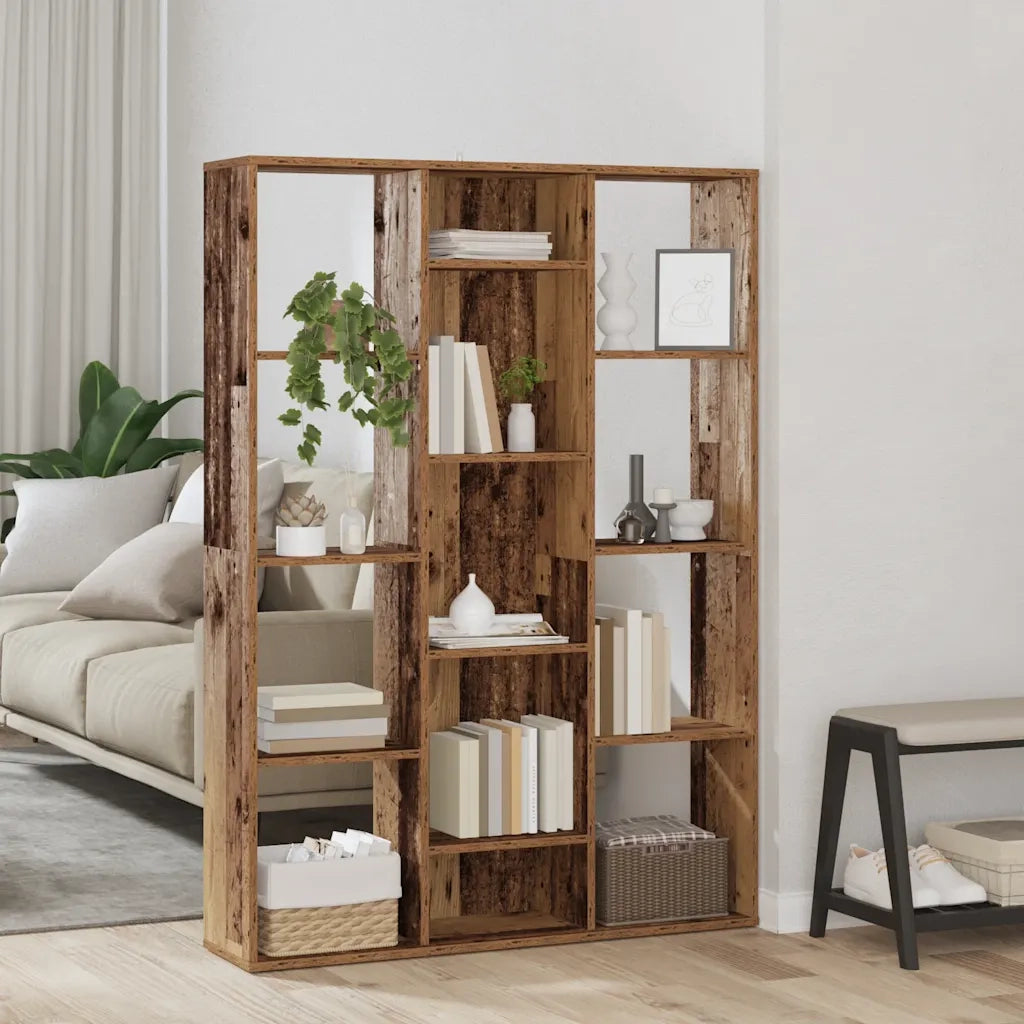Libreria/Divisorio Ambienti | Divider per stanze | Paravento Legno Vecchio 100x24x140 cm in Truciolato