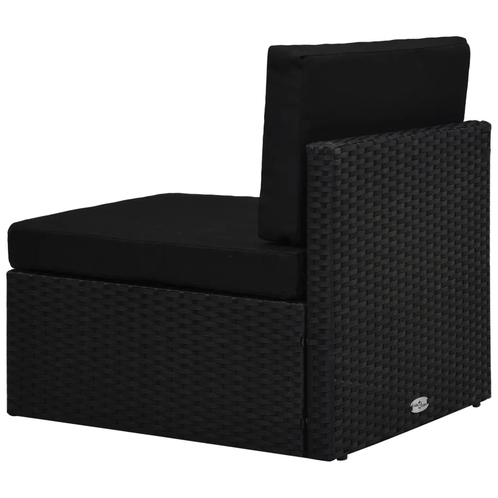 Seduta Centrale Modulare in Polyrattan Nero cod mxl 64902