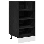 Pensile da cucina | Base per Cucina con cassetto Rovere nero 40 x 44,5 x 81,5 cm