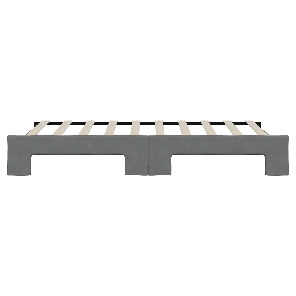 Divano Letto con Letto Estraibile-Sofa Letto-Daybed Grigio Scuro 90x190cm Tessuto 549001