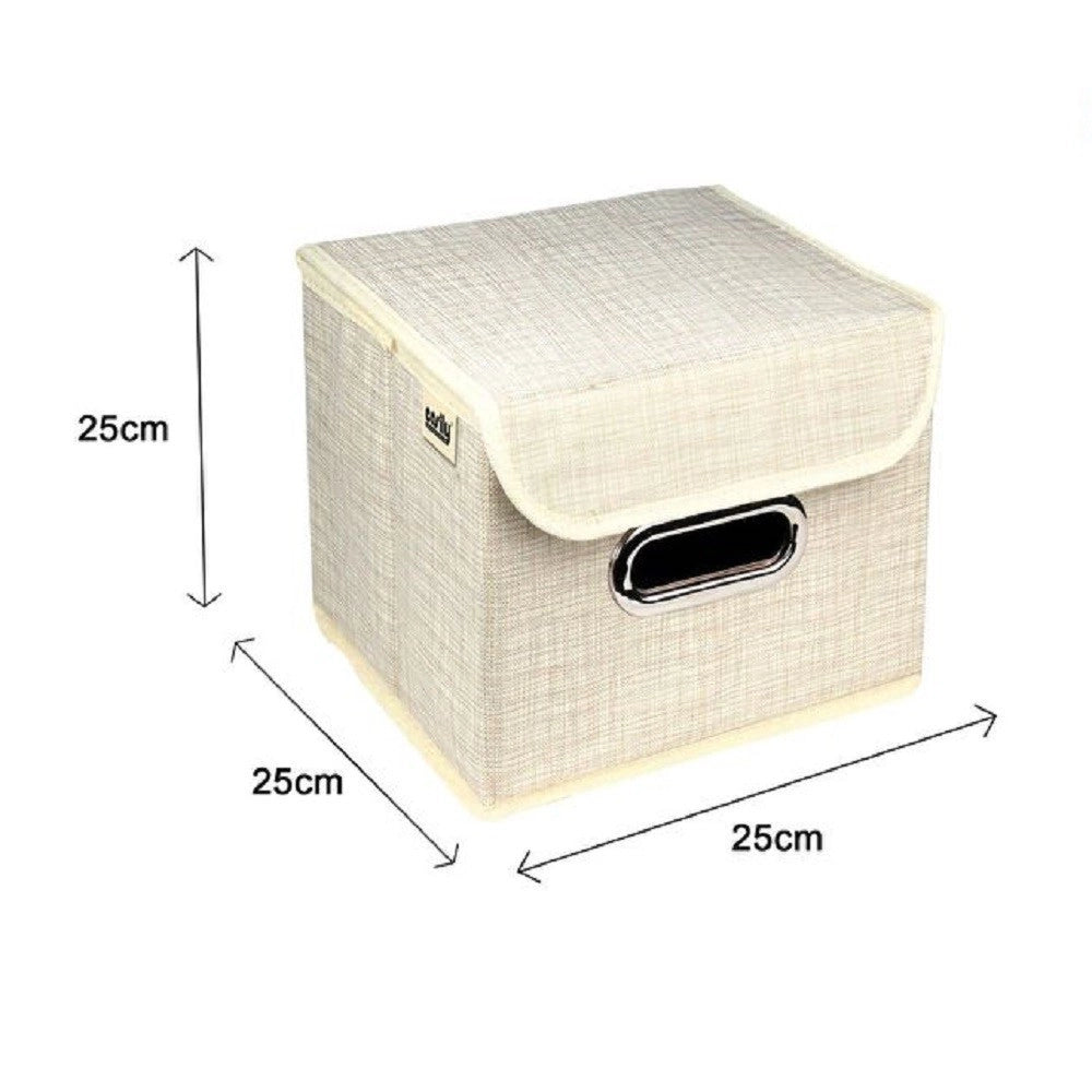 Trade Shop - Box Scatola Salvaspazio Portatutto Contenitore Organizer 25 X 25 X 25 Cm 69691 -