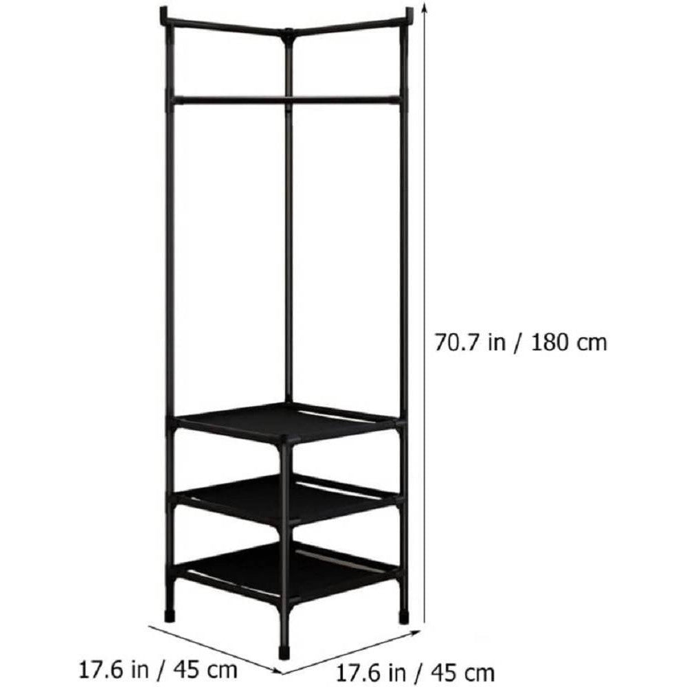 Trade Shop - Appendiabiti Ad Angolo In Metallo Armadio Organizer Abbigliamento Retrò Espositore -