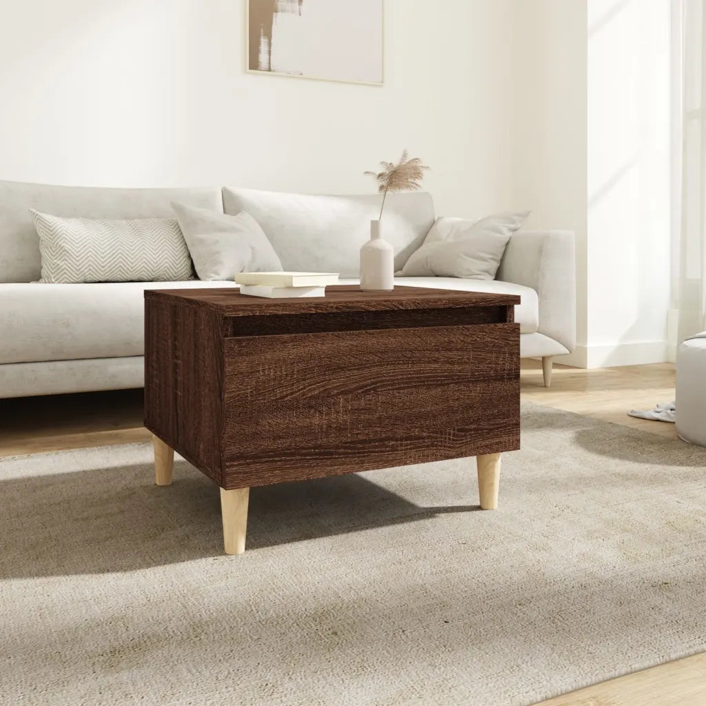 Tavolino da Salotto-Tavolino da soggiorno-Tavolo Rovere Marrone 50x46x35cm Legno Multistrato 626369