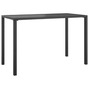 Tavolo da Pranzo da Giardino | Tavolino da esterno Antracite 110x54x70 cm Acciaio