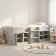 Struttura Letto Loft con Mobile 3 pz Grigio Cemento 3423409