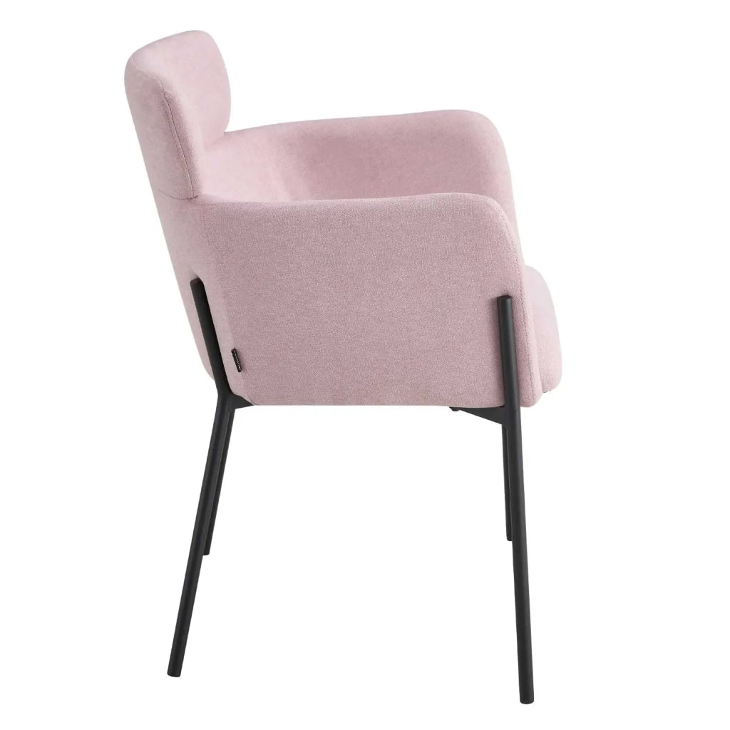 LÚZETE - POLTRONA RIVESTITA ROSA PASTELLO COSMO