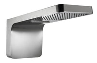 Soffione doccia a 3 getti, in acciaio con braccio integrato