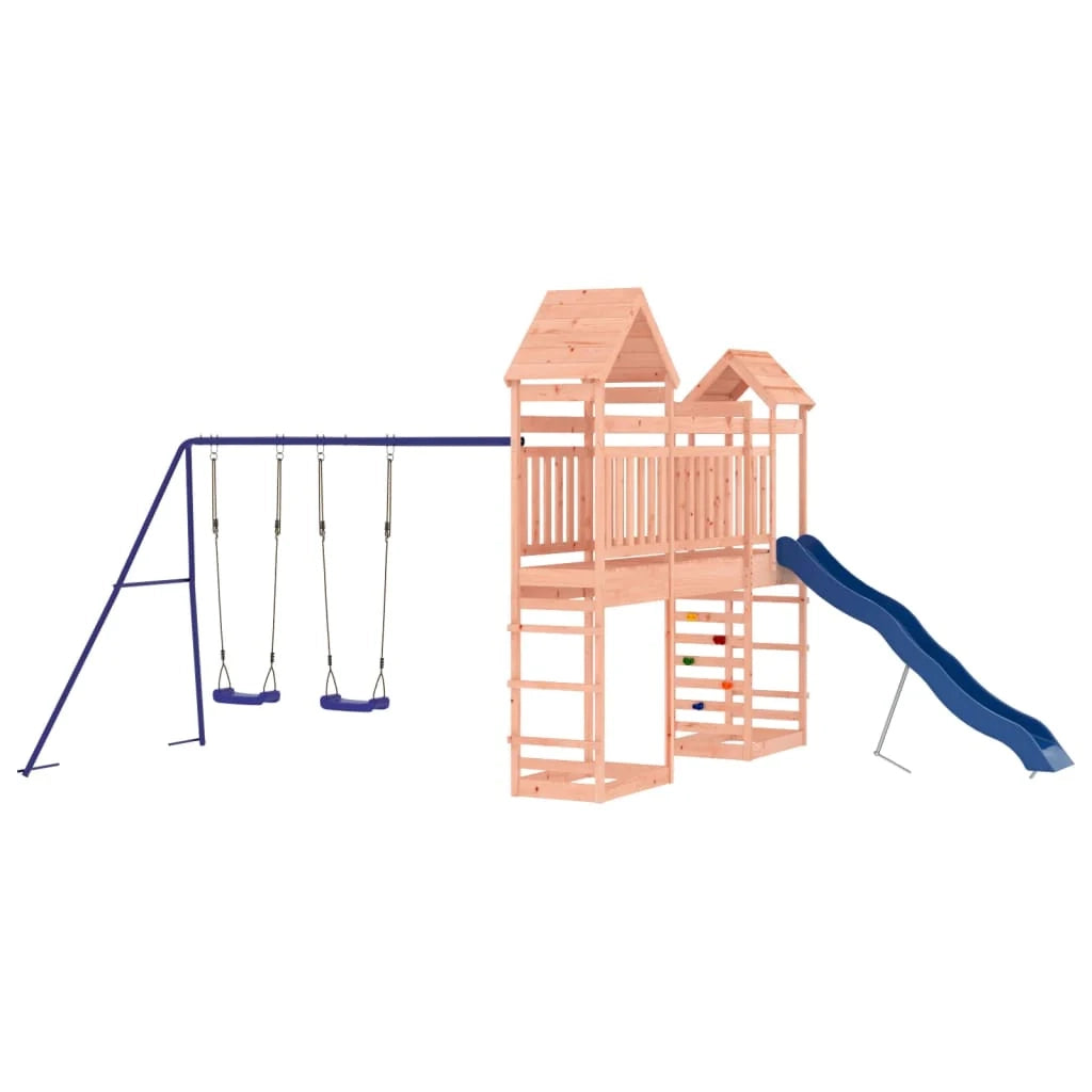 Altalena per parco giochi da esterno scivolo altalena robusta giochi da giardino 276 x 64 x 264 cm legno massello di abete Douglas 02_0004873